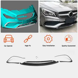 Splitter delantero de parachoques (para AMG-Line SD 2017-2019, Carbono) foto 2