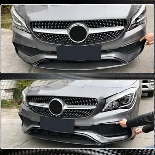 Splitter delantero de parachoques (para AMG-Line SD 2017-2019, Carbono) foto 4