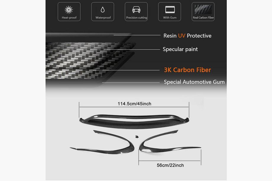 Mercedes CLA C117 2013-2019 Splitter delantero de parachoques (para AMG-Line SD 2017-2019, Carbono) Foto 6