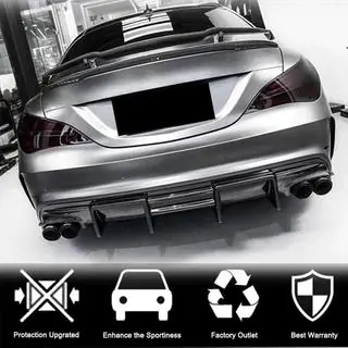 Difusor trasero de parachoques V1 para AMG-Line / CLA45 AMG, Carbono foto 3