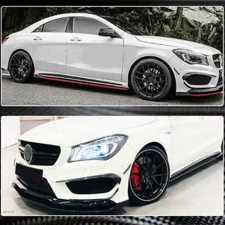 Extensiones de Parachoques Delantero de Carbono para CLA45 AMG SD 2013-2016 foto 3