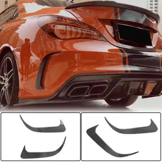 Cubiertas de Parachoques Trasero V1 (para AMG-Line / CLA45 AMG SD, Carbono) foto 1