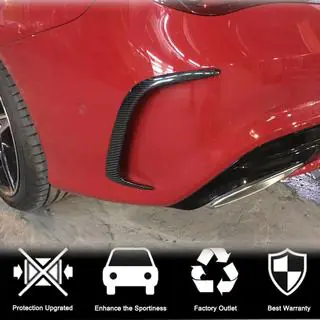 Cubiertas de Parachoques Trasero V1 (para AMG-Line / CLA45 AMG SD, Carbono) foto 2