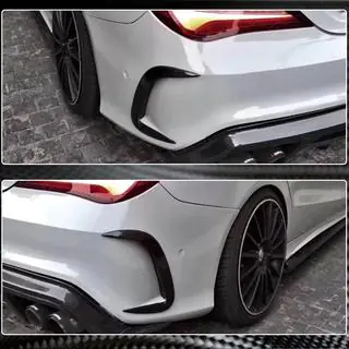 Cubiertas de Parachoques Trasero V1 (para AMG-Line / CLA45 AMG SD, Carbono) foto 3