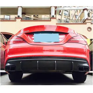 Difusor Trasero de Parachoques V2 (para AMG-Line / CLA45 AMG, Carbono) foto 2