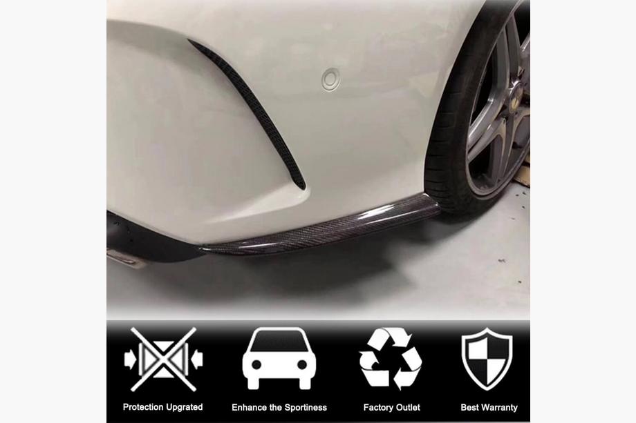 Mercedes CLA C117 2013-2019 Cubiertas de Parachoques Trasero V2 (para AMG-Line / CLA45 AMG SD, Carbono) Foto 3