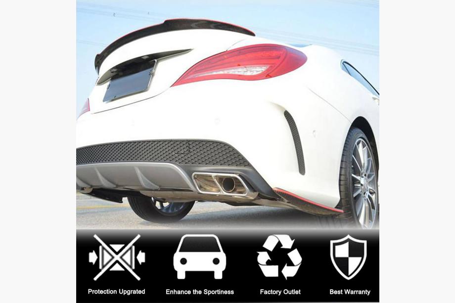 Mercedes CLA C117 2013-2019 Cubiertas de Parachoques Trasero V2 (para AMG-Line / CLA45 AMG SD, Carbono) Foto 7