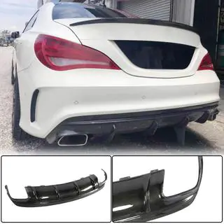 Difusor trasero de parachoques para AMG-Line / CLA45 AMG 2017-2019, Carbono foto 1