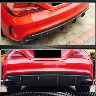Difusor trasero de parachoques para AMG-Line / CLA45 AMG 2017-2019, Carbono foto 3