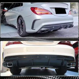 Difusor trasero de parachoques para AMG-Line / CLA45 AMG 2017-2019, Carbono foto 4
