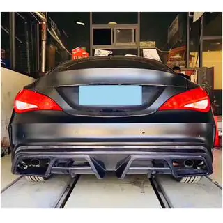 Difusor Trasero de Parachoques V1 (para AMG-Line / CLA45 AMG 2013-2016, Carbono) foto 2