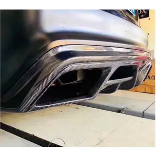 Difusor Trasero de Parachoques V1 (para AMG-Line / CLA45 AMG 2013-2016, Carbono) foto 3
