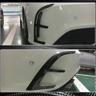 Cubiertas de parachoques trasero (para AMG-Line / CLA45 AMG SD 2013-2016, Carbono) foto 3