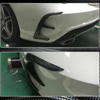 Cubiertas de parachoques trasero (para AMG-Line / CLA45 AMG SD 2013-2016, Carbono) foto 4