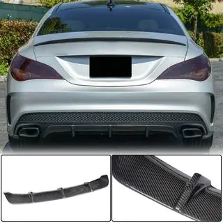 Difusor Trasero de Parachoques V2 (para AMG-Line / CLA45 AMG 2013-2016, Carbono) foto 3