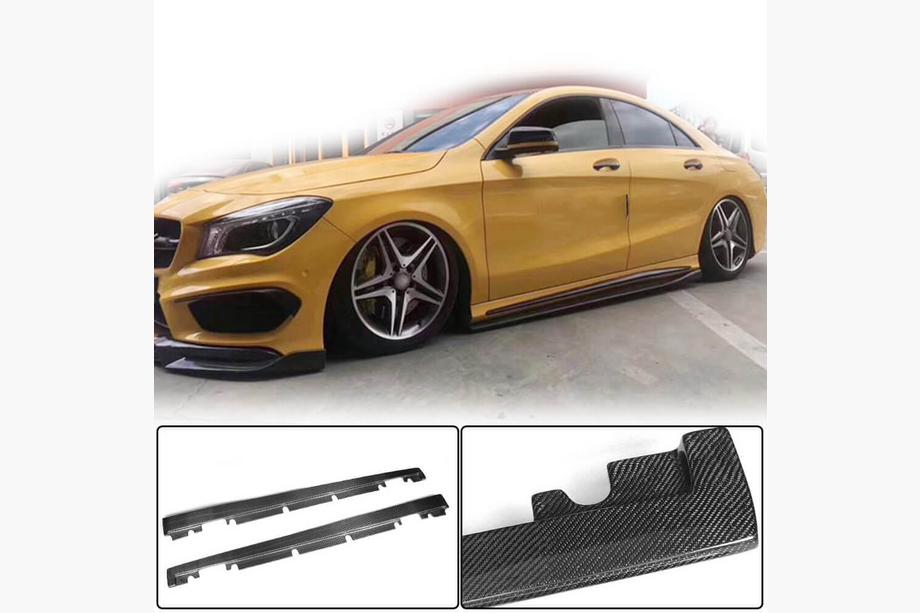Mercedes CLA C117 2013-2019 Faldones Laterales V3 (para HB, Carbono) Image