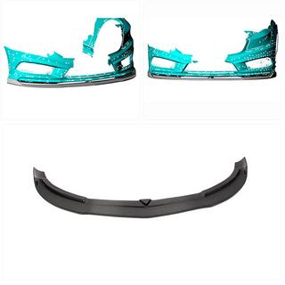 Labio Frontal V1 para AMG-Line / A45 AMG HB 2013-2015, Carbono foto 2