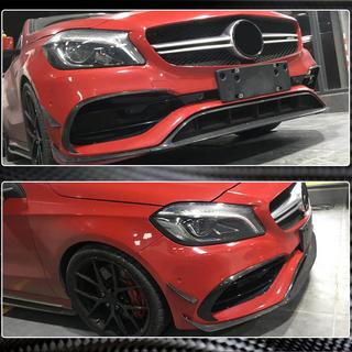 Labio de Parachoques Delantero (para AMG-Line / A45 AMG HB 2016-2018, Carbono) foto 3