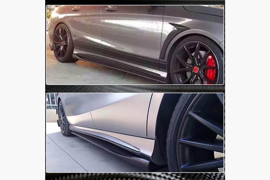 Mercedes A-class W176 2012-2018 Faldones Laterales V3 (Carbono) Foto 3
