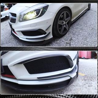 Cubiertas de Parachoques Delantero de Carbono (para AMG-Line / A45 AMG HB 2013-2015) foto 4