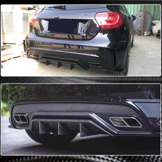 Difusor Trasero de Parachoques V2 (para AMG-Line / A45 AMG HB) Mercedes A-class W176 2012-2018 foto 3