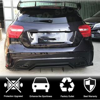 Cubiertas Flap para parachoques trasero (para AMG-Line / A45 AMG HB, Carbono) Mercedes A-class W176 2012-2018 foto 2