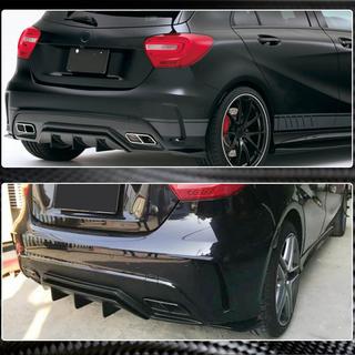 Cubiertas Flap para parachoques trasero (para AMG-Line / A45 AMG HB, Carbono) Mercedes A-class W176 2012-2018 foto 3