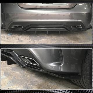 Cubiertas Flap para parachoques trasero (para AMG-Line / A45 AMG HB, Carbono) Mercedes A-class W176 2012-2018 foto 4