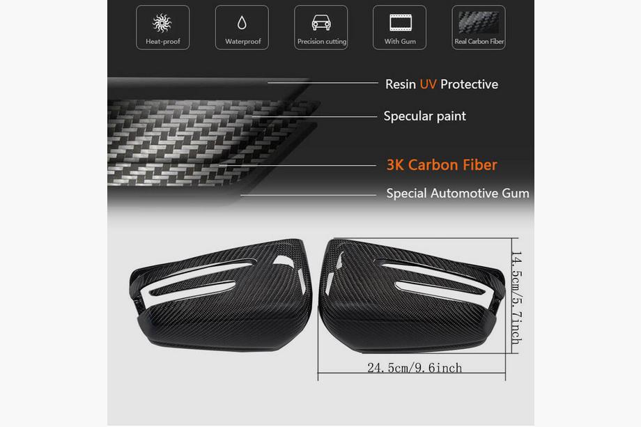 Mercedes A-class W176 2012-2018 Cubiertas de Espejos de Carbono Foto 6