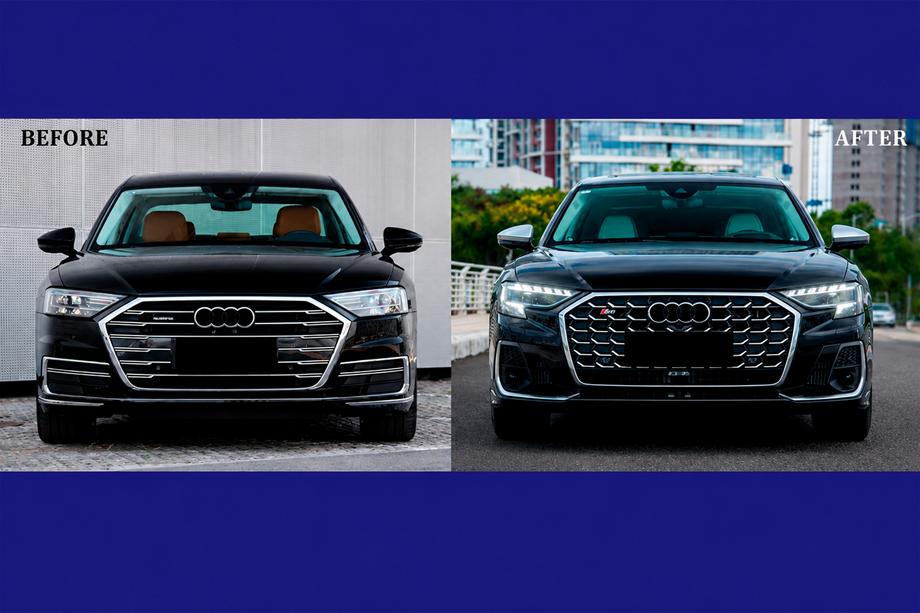 Audi A8 2018- Kit de restyling con reemplazo de faros (a S8 2025) Image