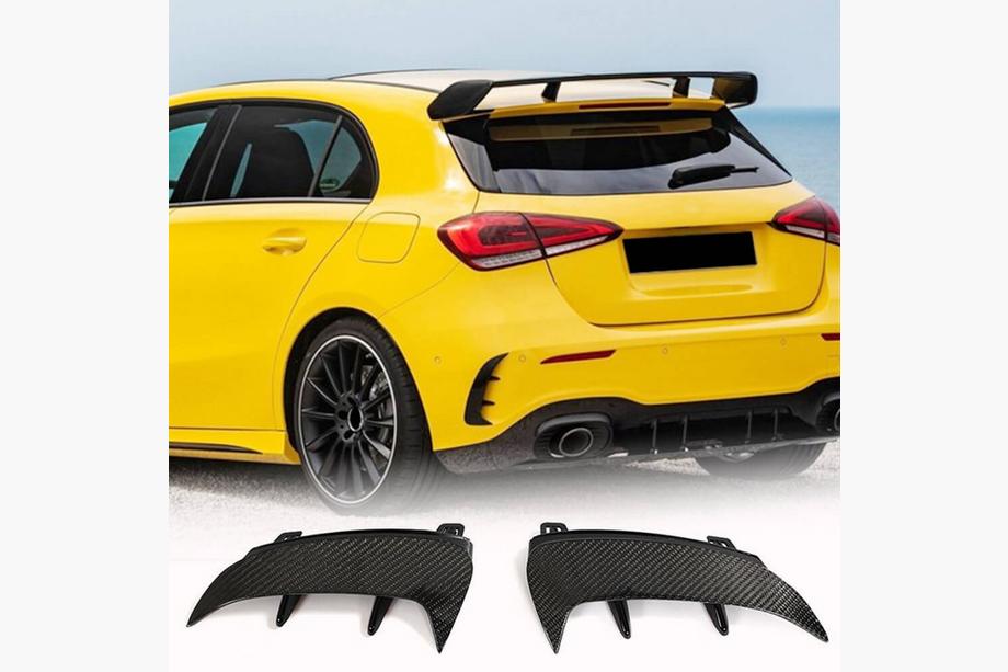 Mercedes A-class W177 2018- Cubiertas de parachoques trasero (para A45 AMG 2021-2023, Carbono) Foto 1