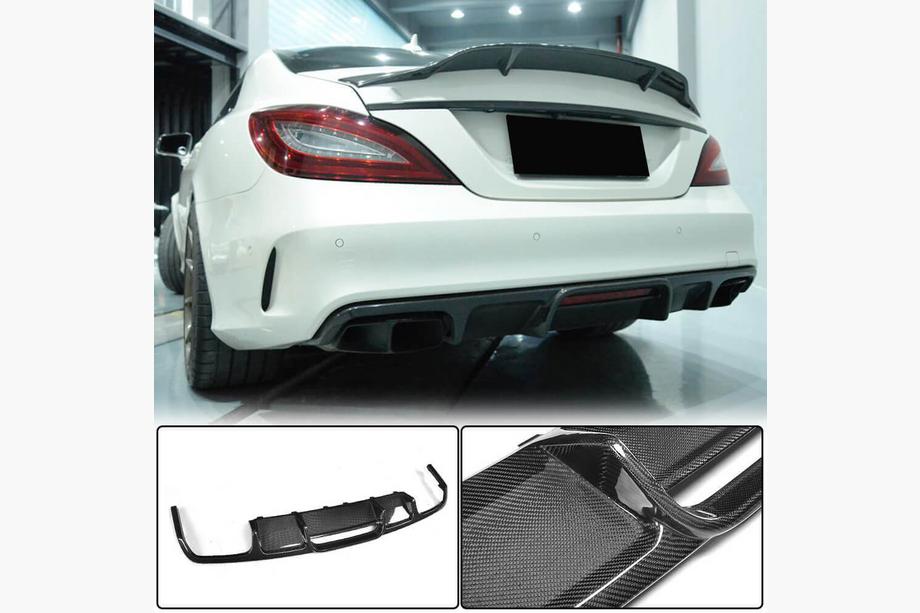 Mercedes CLS C218 2011-2018 Difusor de Parachoques Trasero (para Base/CLS63 AMG 2015-2018, Carbono) Foto 2