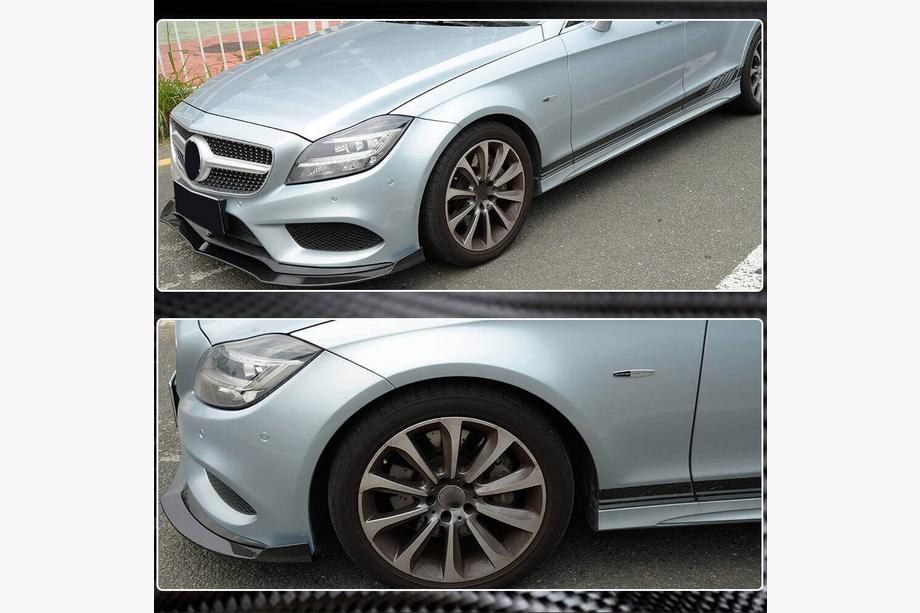 Mercedes CLS C218 2011-2018 Alerón Lip para parachoques delantero (para Base SD 2015-2018, Carbono) Foto 4