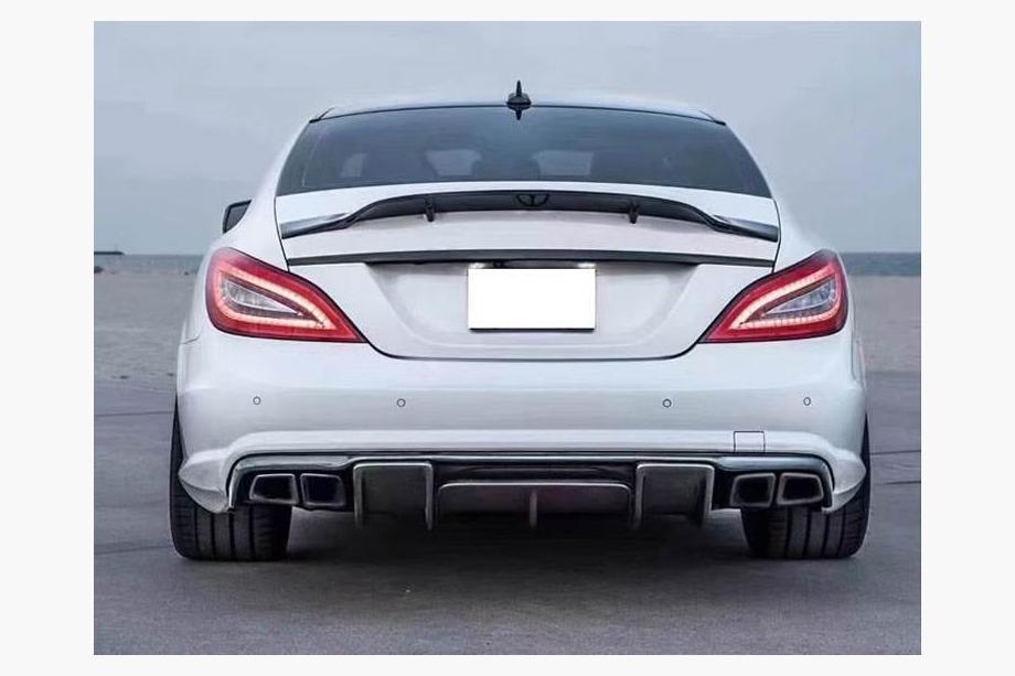 Mercedes CLS C218 2011-2018 Difusor trasero de parachoques para AMG-Line/CLS63 AMG 2011-2014, Carbono Foto 2