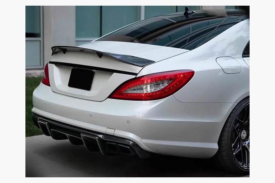 Mercedes CLS C218 2011-2018 Difusor trasero de parachoques para AMG-Line/CLS63 AMG 2011-2014, Carbono Foto 4