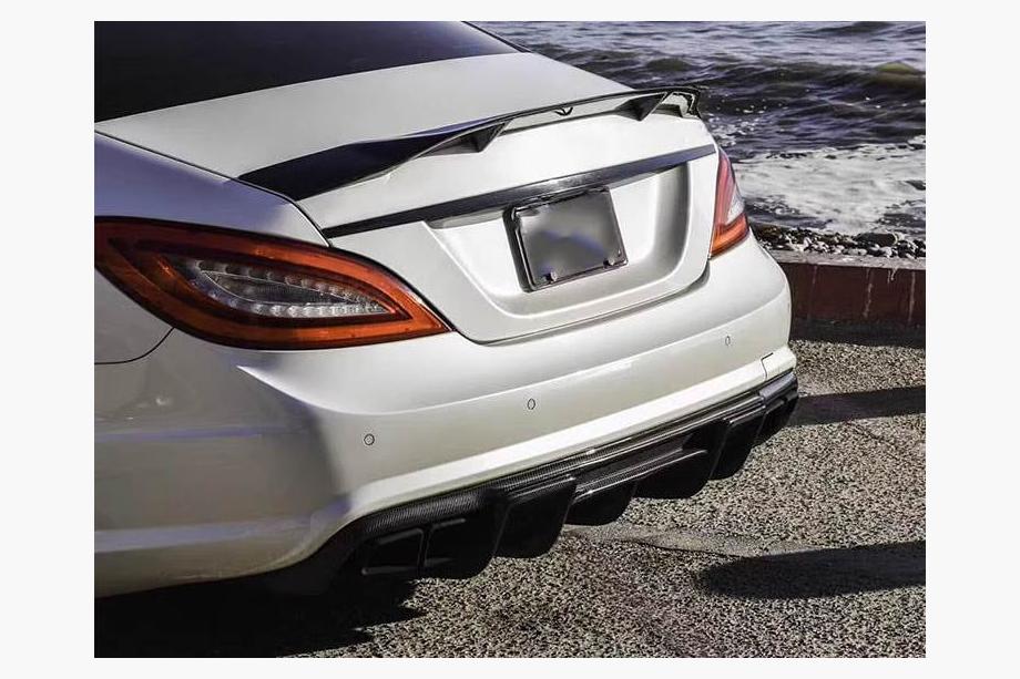 Mercedes CLS C218 2011-2018 Difusor trasero de parachoques para AMG-Line/CLS63 AMG 2011-2014, Carbono Foto 5