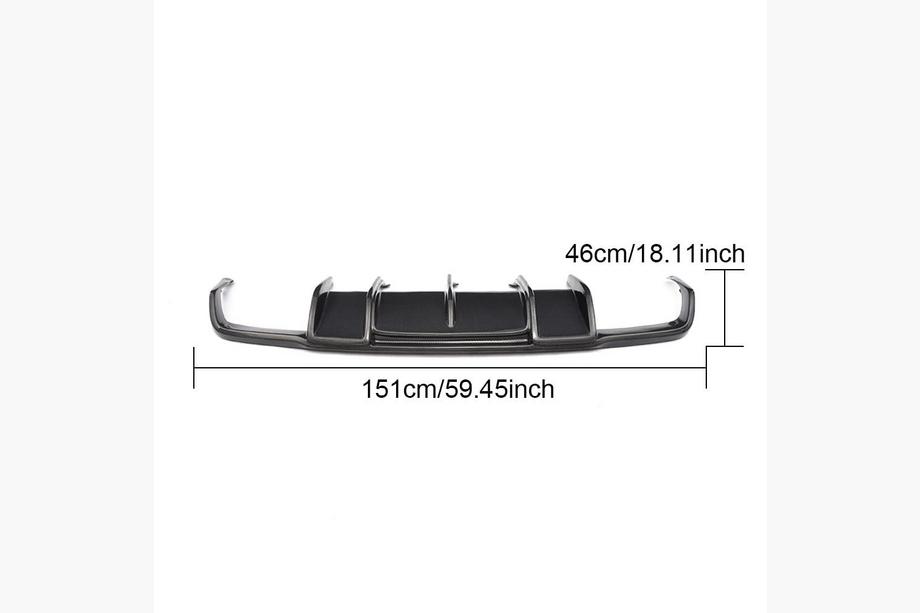 Mercedes CLS C218 2011-2018 Difusor trasero de parachoques para AMG-Line/CLS63 AMG 2011-2014, Carbono Foto 6