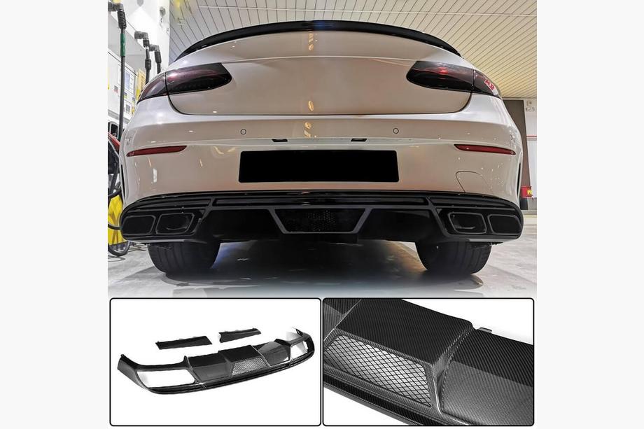 Mercedes E-class coupe C238 2016-2024 Difusor Trasero de Parachoques V1 para AMG-Line 2017-2019 Carbono Image