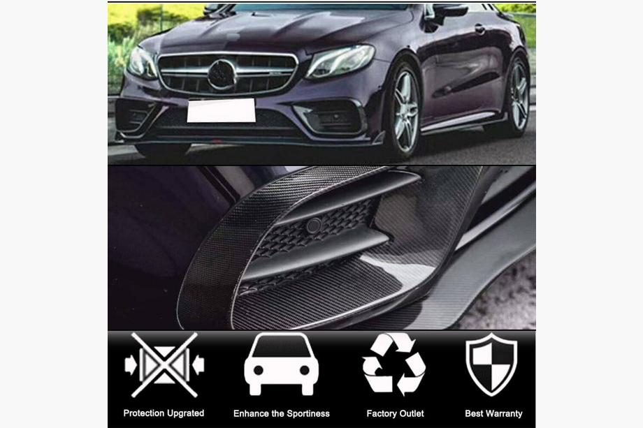Mercedes E-class coupe C238 2016-2024 Cubiertas de Parachoques Delantero de Carbono (para AMG-Line 2017-2019) Foto 2