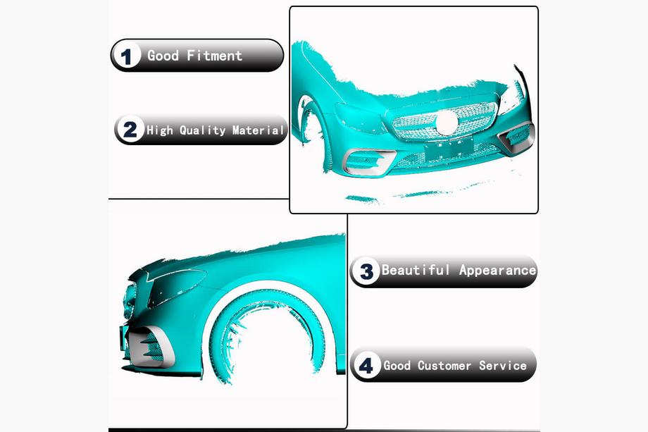 Mercedes E-class coupe C238 2016-2024 Cubiertas de Parachoques Delantero de Carbono (para AMG-Line 2017-2019) Foto 3