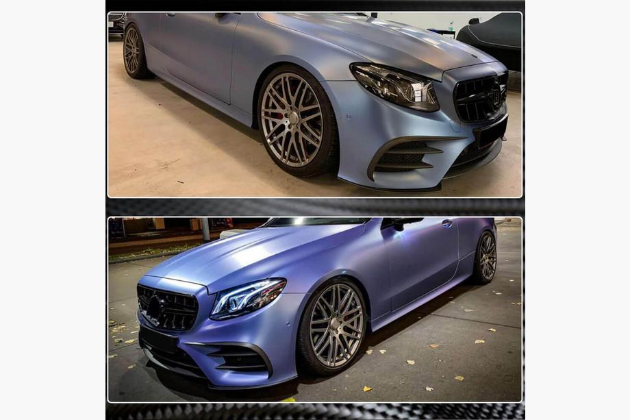 Mercedes E-class coupe C238 2016-2024 Lip delantero para parachoques AMG-Line 2017-2019 Carbono Foto 4