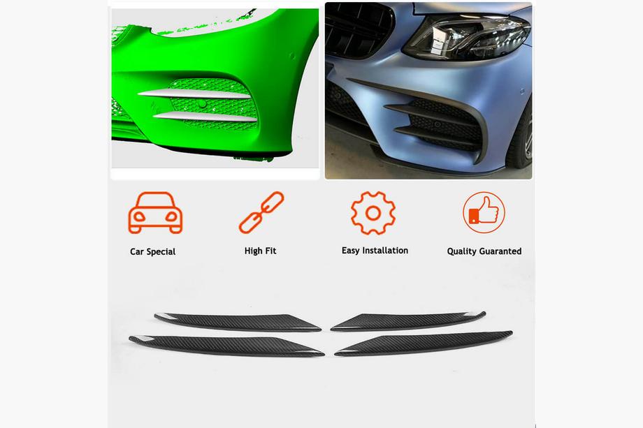 Mercedes E-class coupe C238 2016-2024 Cubiertas de parachoques delantero de carbono (para AMG / AMG-Line 2017-2019) Foto 2