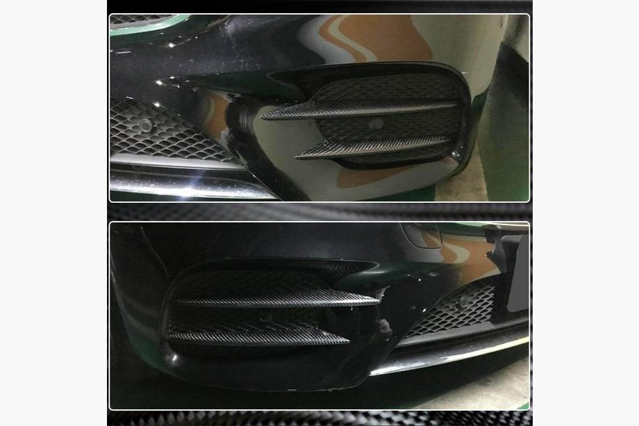 Mercedes E-class coupe C238 2016-2024 Cubiertas de parachoques delantero de carbono (para AMG / AMG-Line 2017-2019) Foto 5