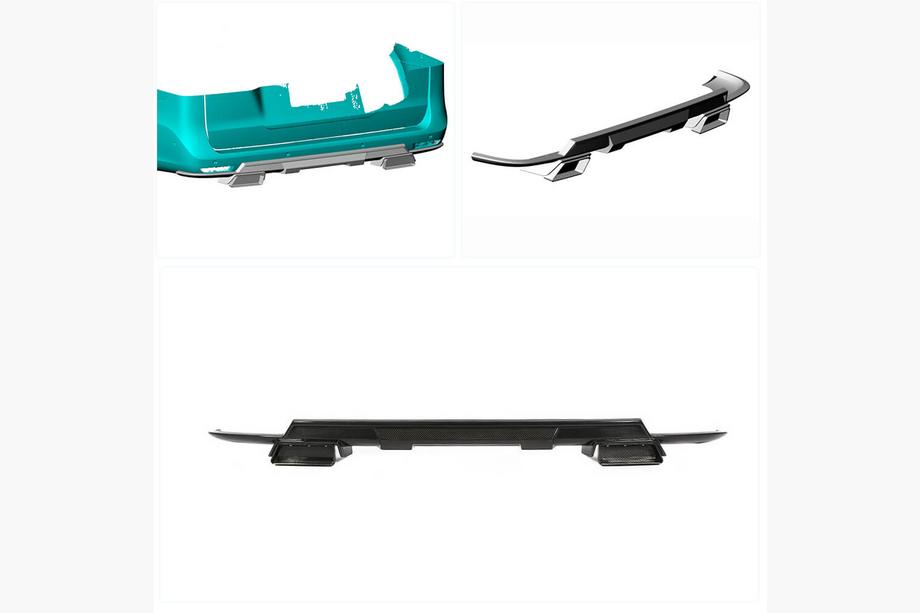 Mercedes Vito/V-class W447 2014- Difusor Trasero de Parachoques V1 para V-Class 2014-2019 Carbono Foto 2
