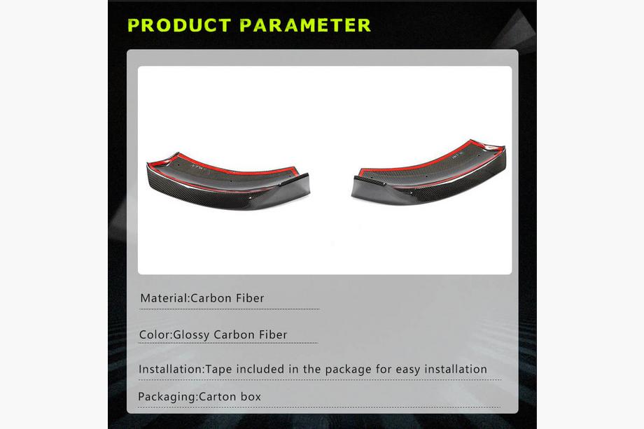 Mercedes Vito/V-class W447 2014- Aletas para parachoques delantero (para V Class 2014-2019, Carbono) Foto 4