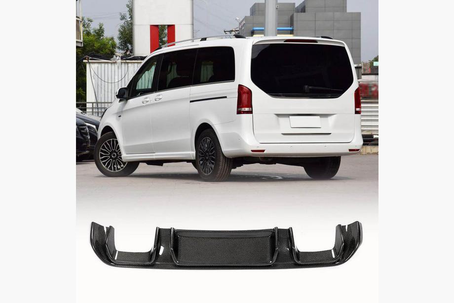 Mercedes Vito/V-class W447 2014- Difusor Trasero de Parachoques V2 (para V-Class 2014-2019, Carbono) Image