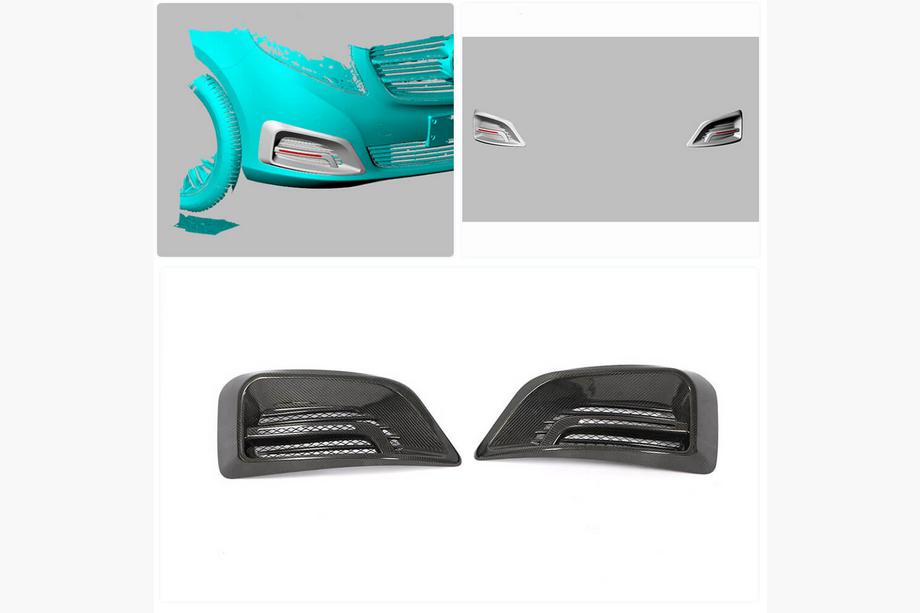 Mercedes Vito/V-class W447 2014- Cubiertas de Faros Antiniebla V2 (2014-2019, Carbono) Foto 2