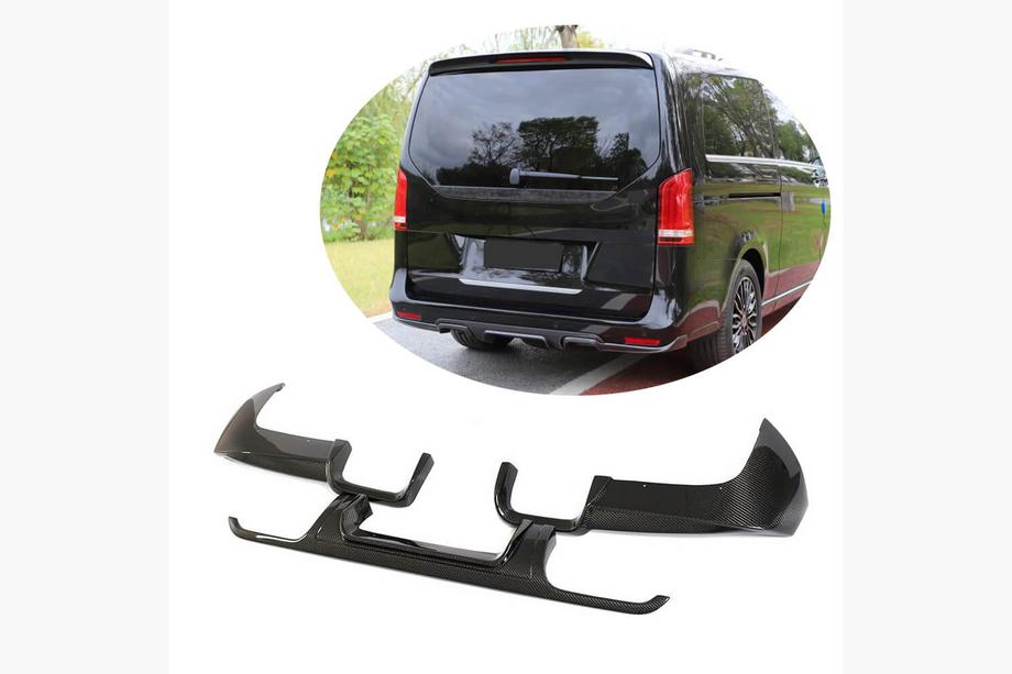 Mercedes Vito/V-class W447 2014- Difusor Trasero de Parachoques V3 (para V-Class 2014-2019, Carbono) Foto 1