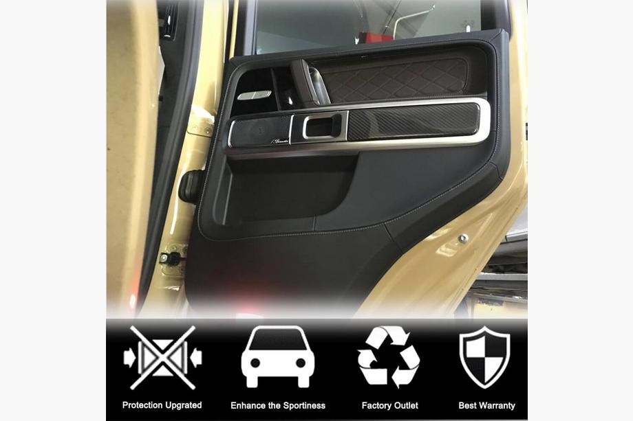 Mercedes G class W463 2018-2024 Cubiertas de molduras interiores de puertas (Dry Carbon) Foto 2