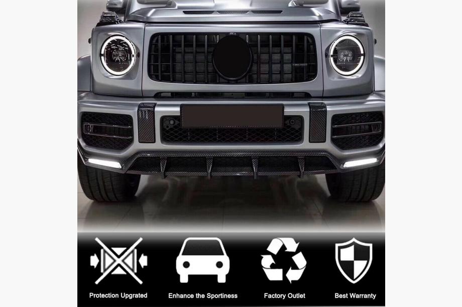 Mercedes G class W463 2018-2024 Cubiertas de faros antiniebla de carbono (para G63 AMG) Foto 3